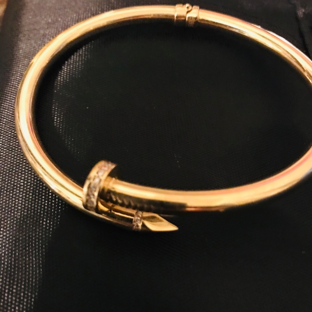 SOLD 14kt gold Nail bracelet